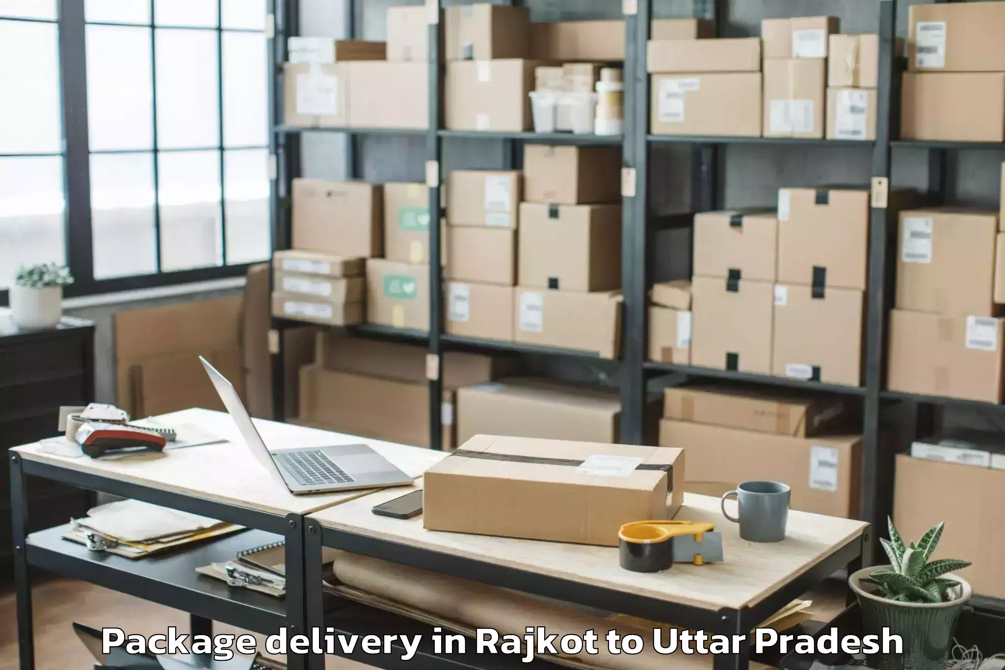 Book Rajkot to Tilhar Package Delivery Online